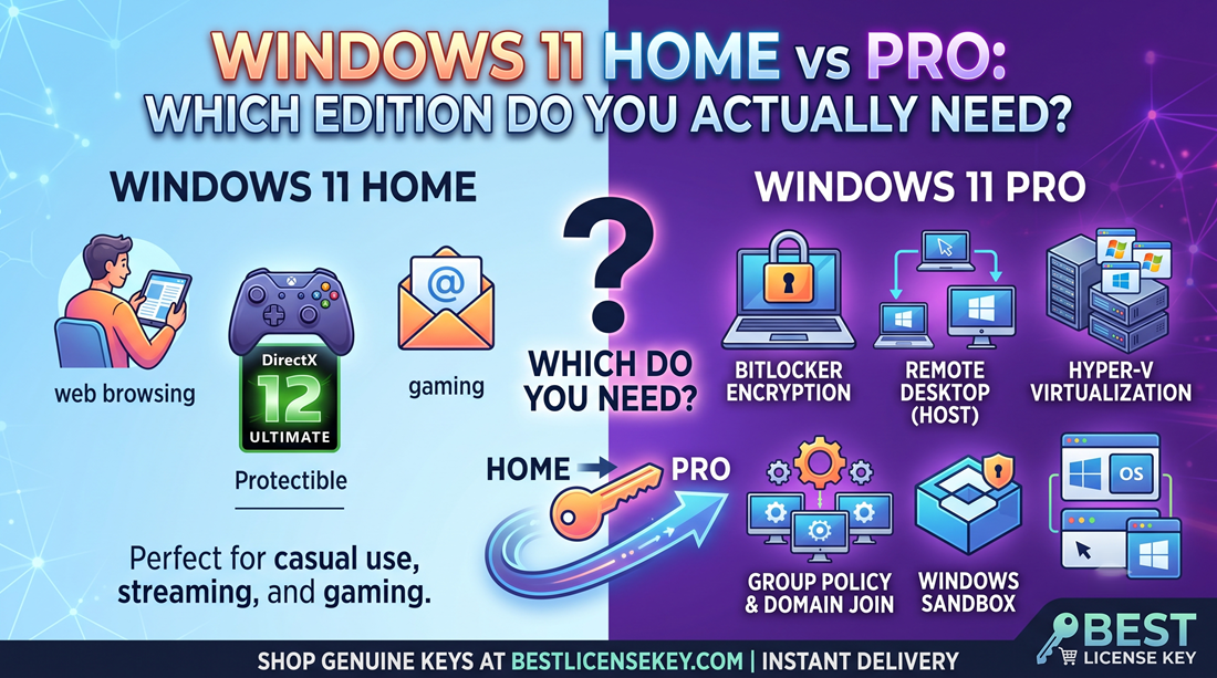 Windows 11 Home vs Pro: Which Edition Do You Actually Need?